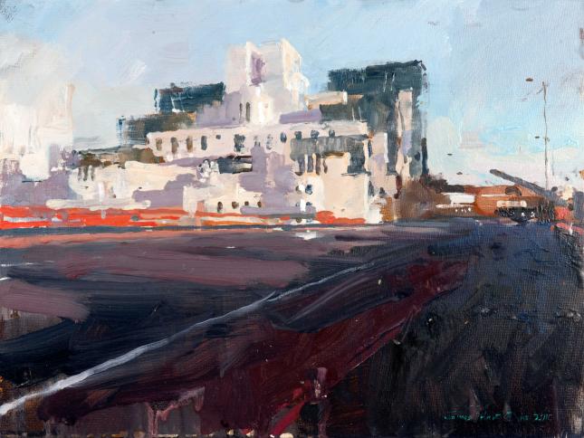 Painting of Vauxhall Cross building